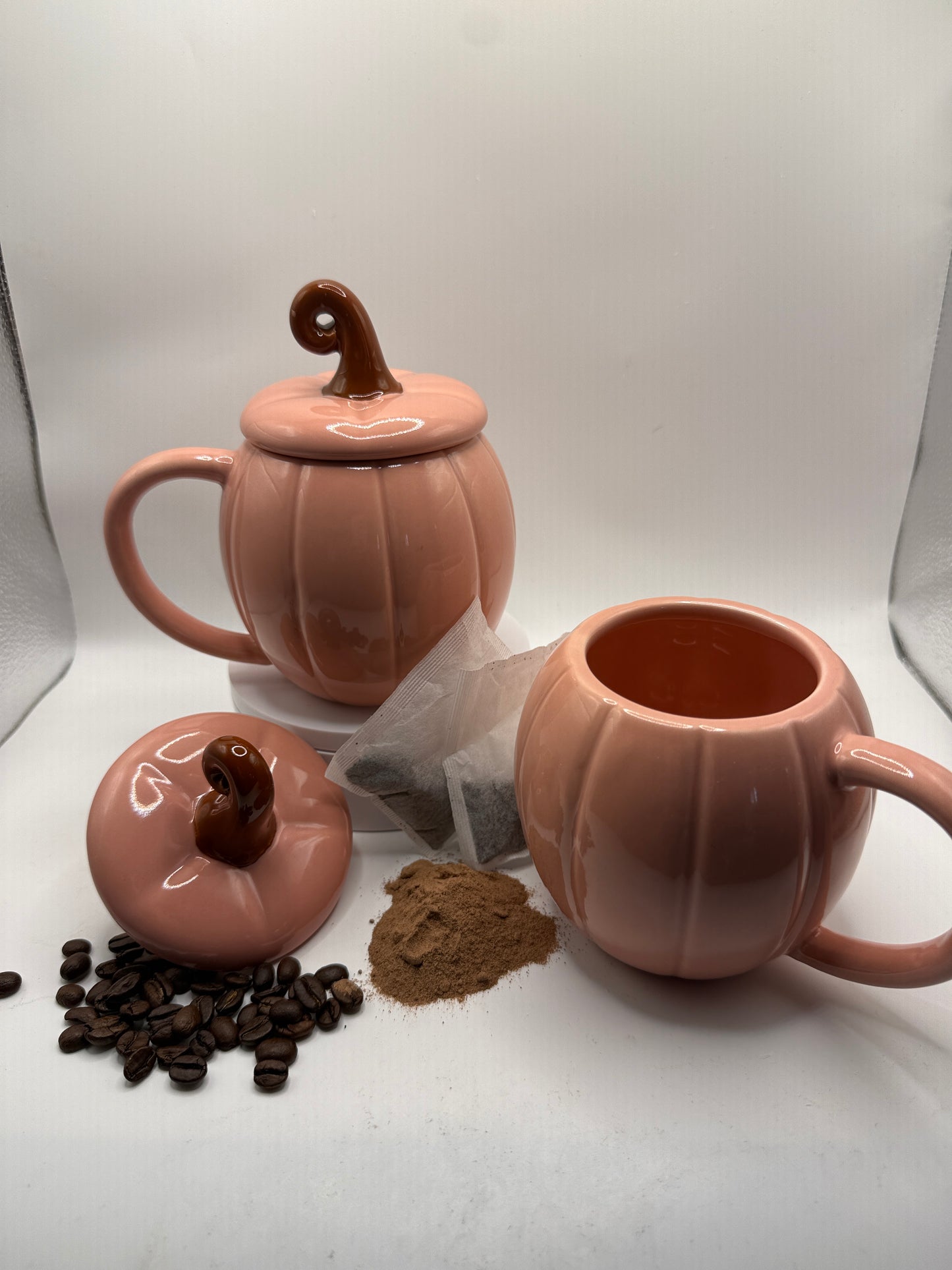 Pink Curly Pumpkin Mug