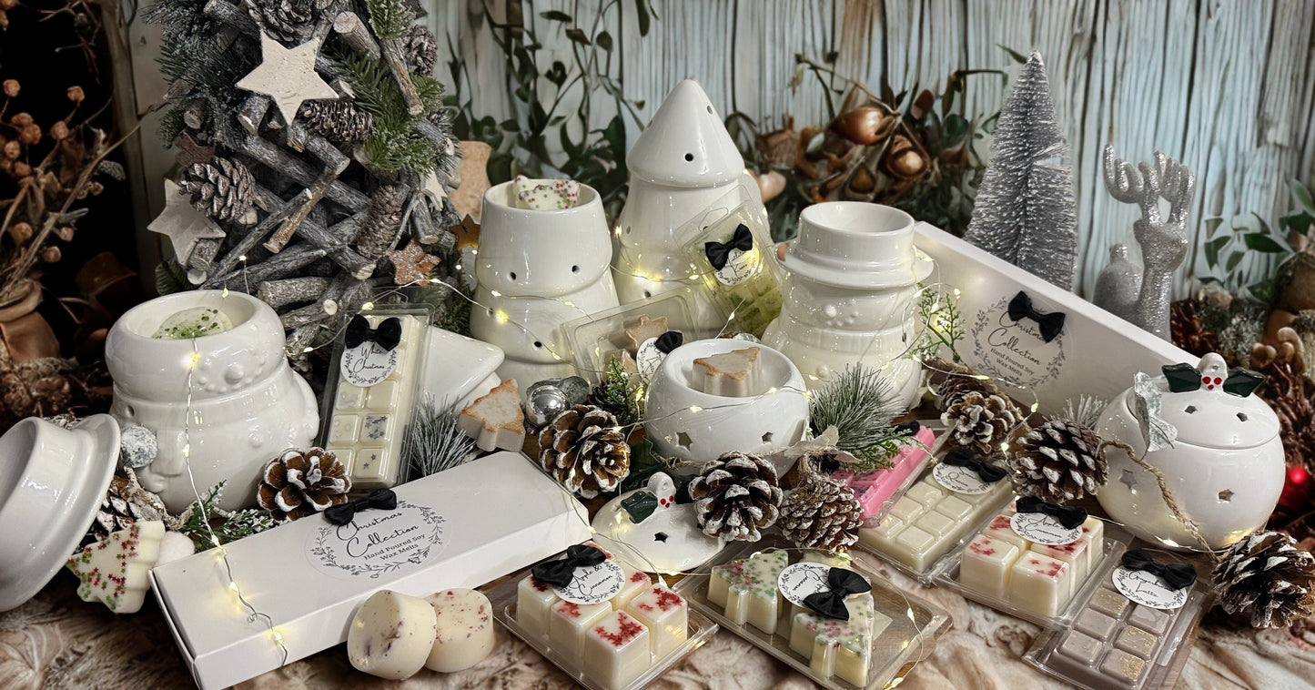 Christmas Pudding Wax/Oil Warmer With Choice Of Large Festive Fragrance