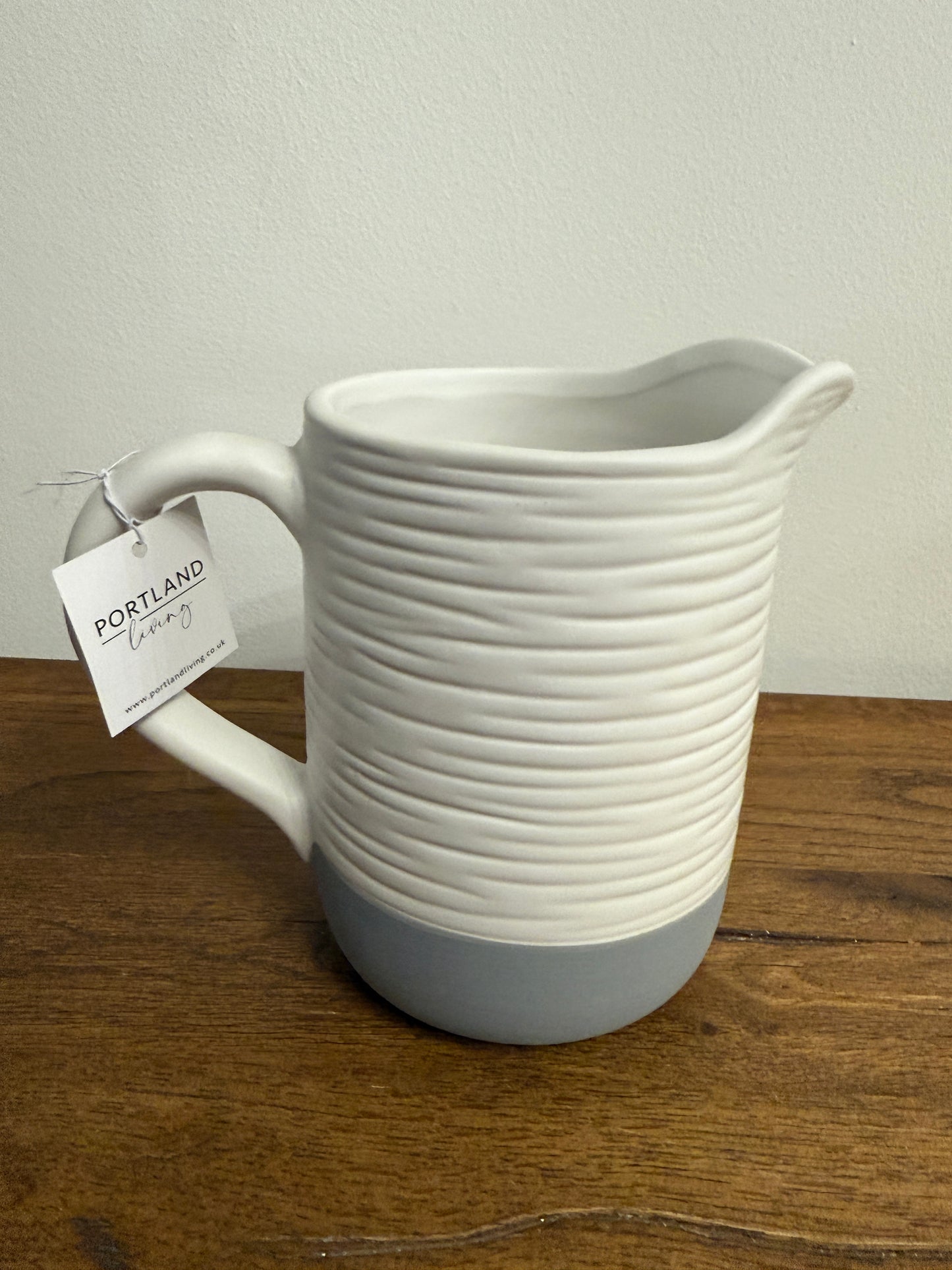 Rustic White & Grey Jug