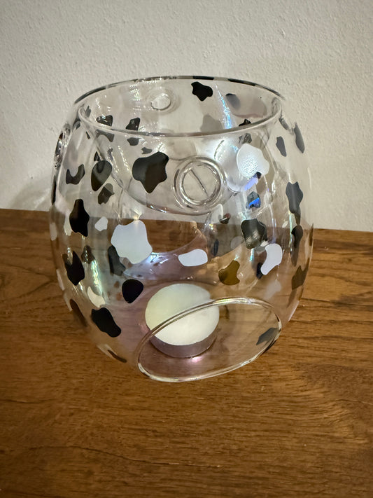 Stylish & Modern Glass Wax / Oil Warmer,Leopard