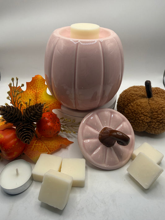 Curly Pink Pumpkin Burner With Free Wax Melt
