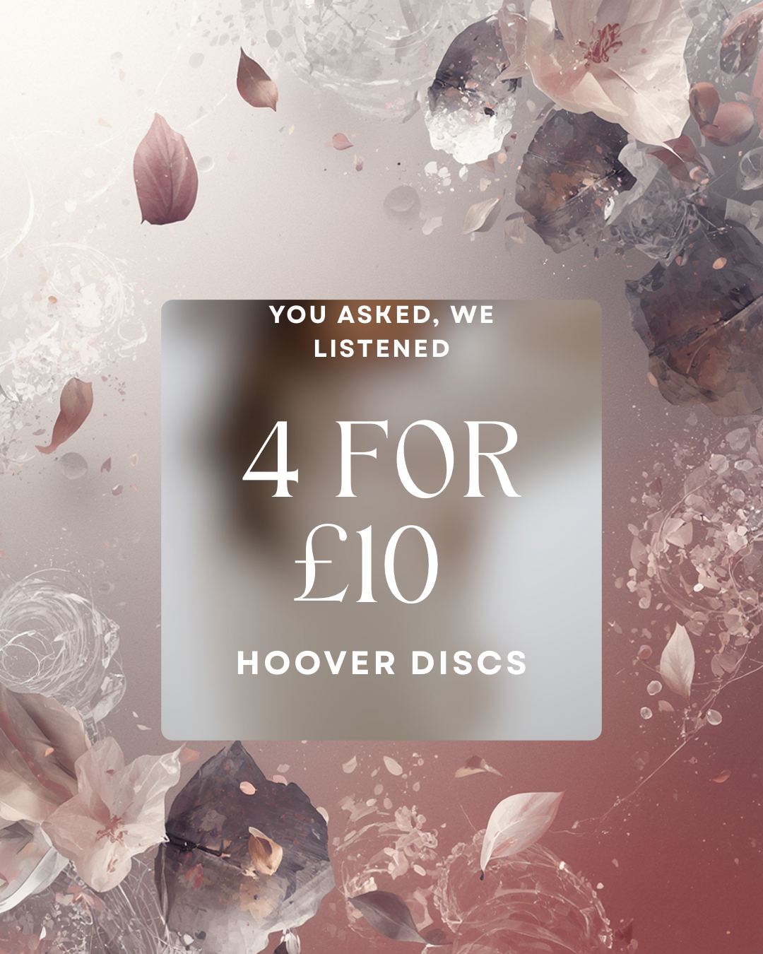 Highly Scented Hoover Discs **Offer, 4 Packs For £10 With Free UK Postage