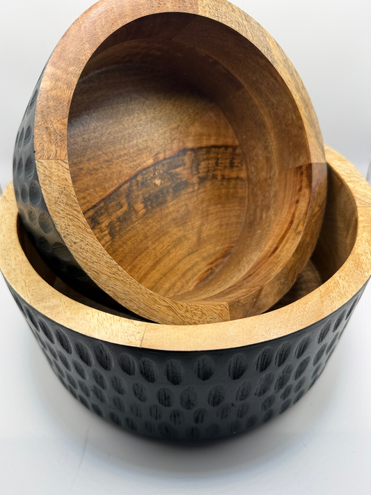 Black Wooden Bowls