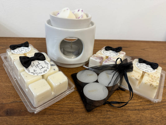 Contemporary White Wax Warmer With Your Choice Of Fragrance