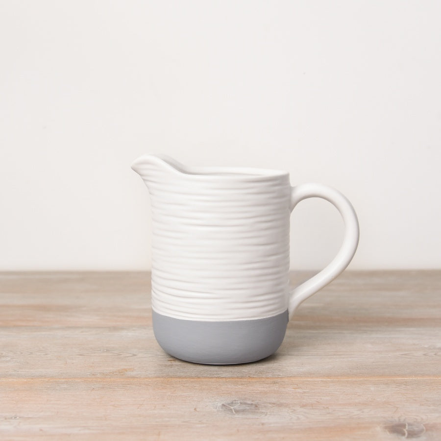 Rustic White & Grey Jug