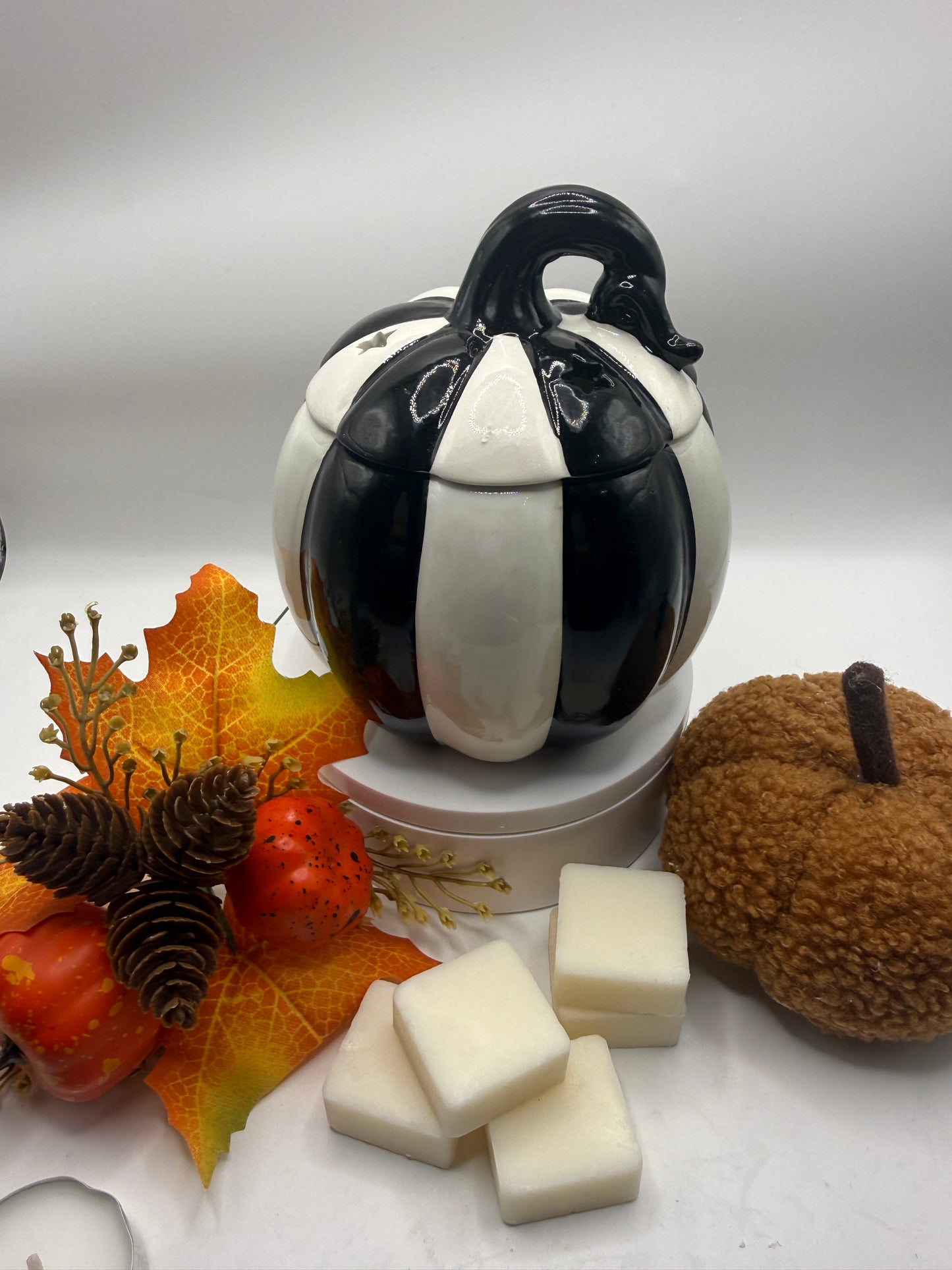Fun Black & White Pumpkin Burner
