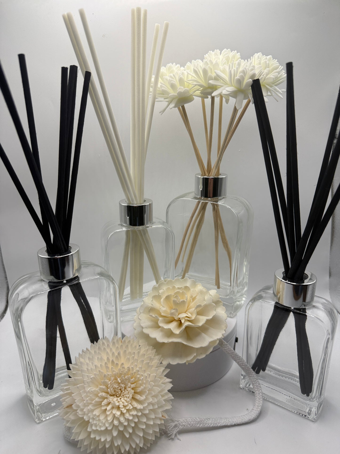 Contemporary Glass Reed Diffusers In 2 Sizes
