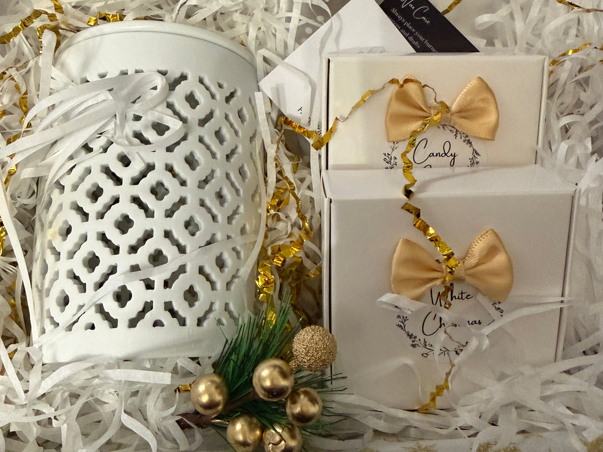 Medium Gift Set With White Lattice Burner And Fragrances