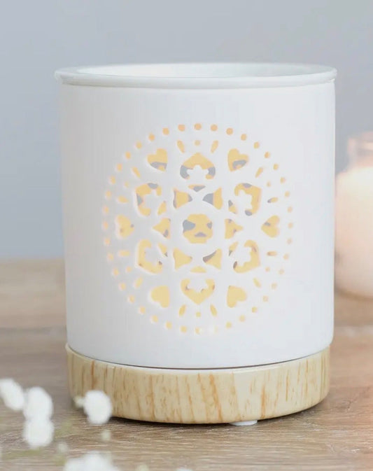Ceramic Mandala Design Wax Burner With Your Choice Of Fragrance