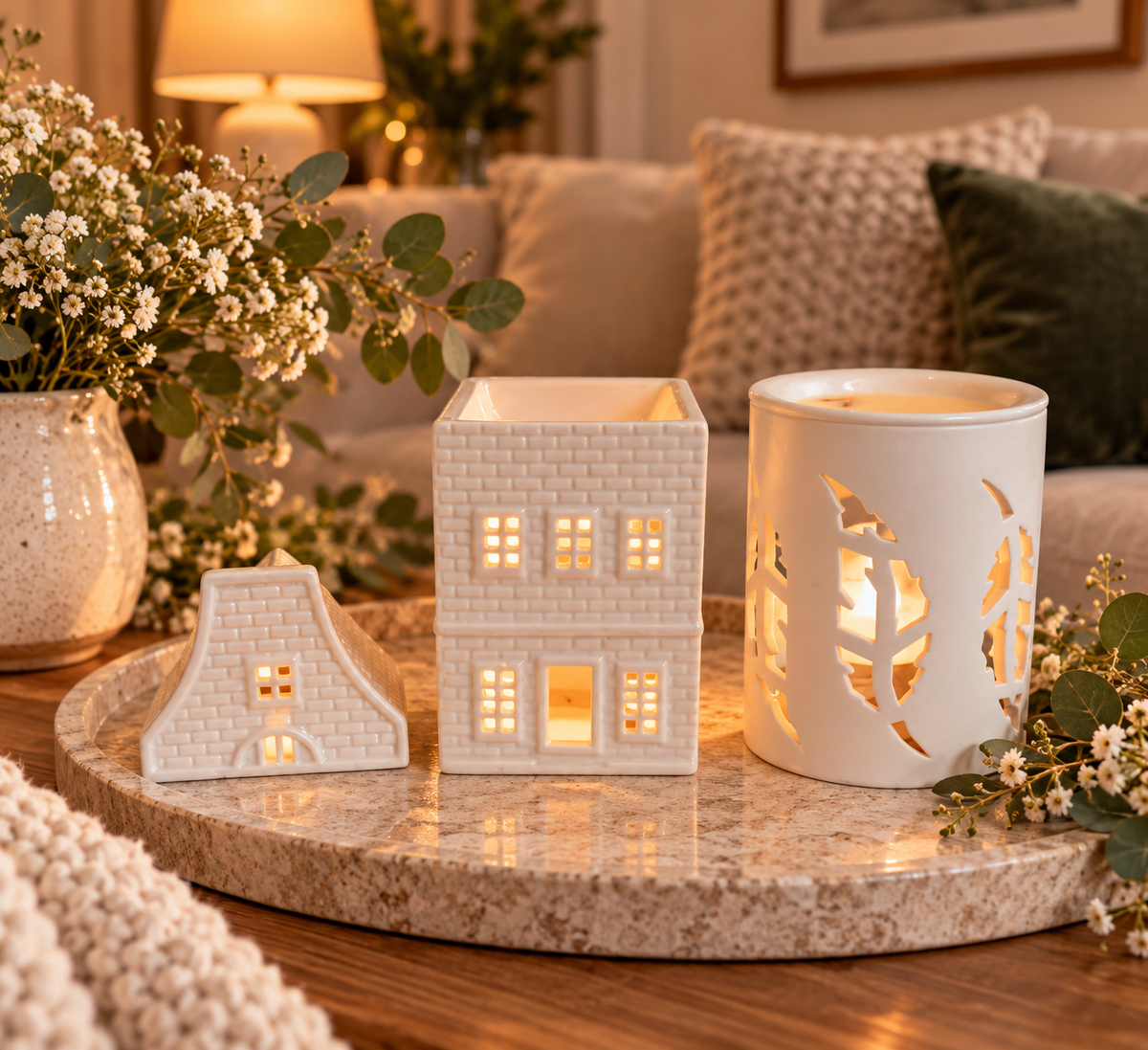 Nordic House Wax Burner With Your Choice Of Fragrance
