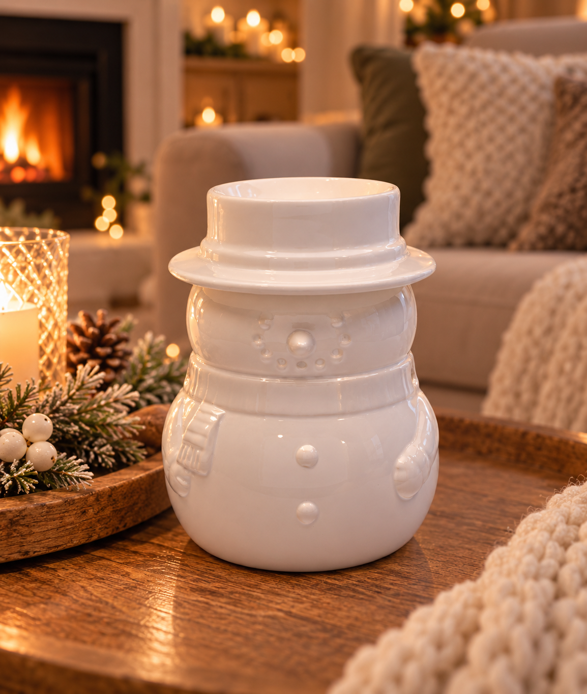 Plump Snowman Wax Burner
