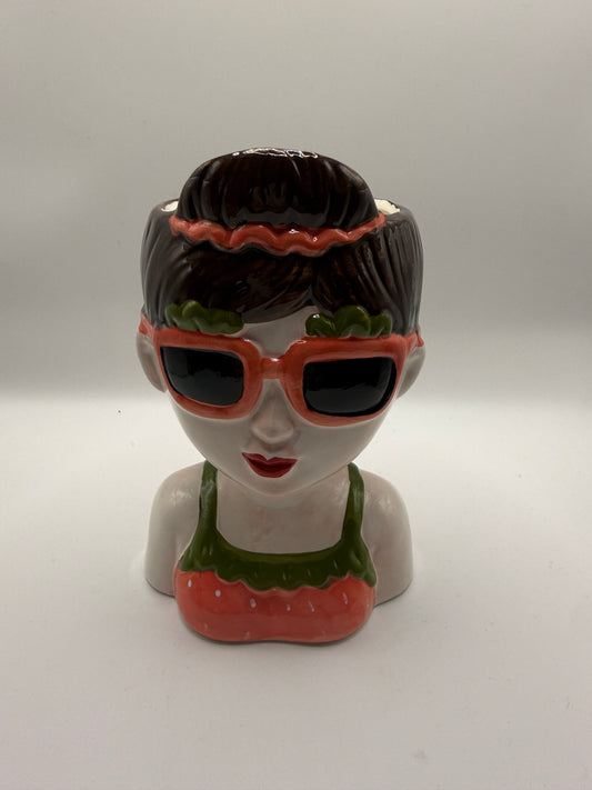 Ceramic Lady Head Planter / Vase