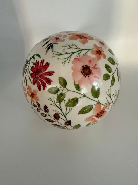Crackle Effect Floral Globe