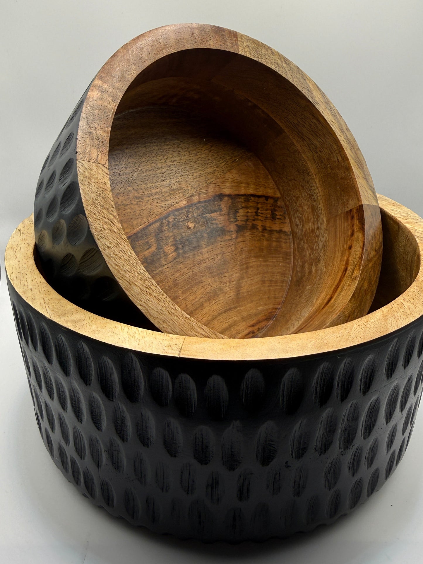 Black Wooden Bowls