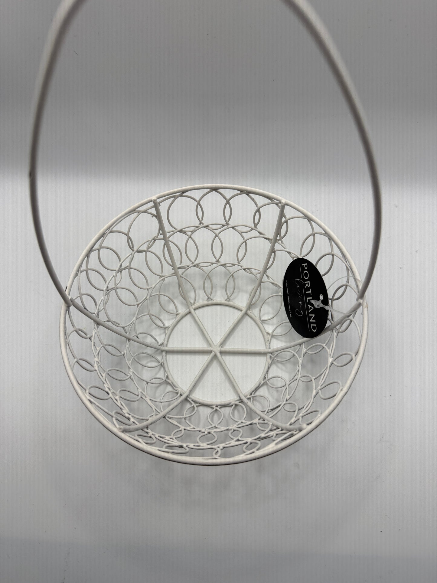 Cream Wire Easter Basket