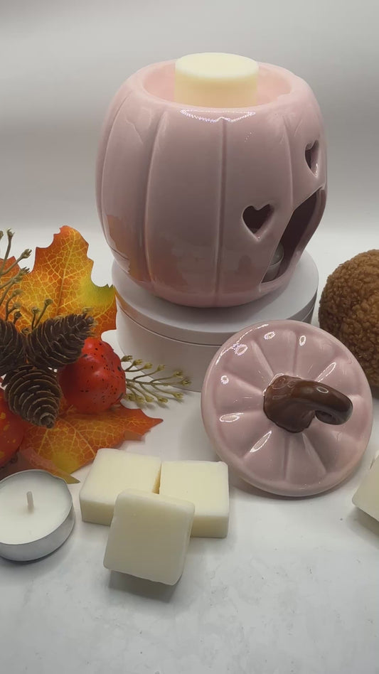 Curly Pink Pumpkin Burner With Free Wax Melt
